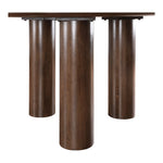 Colosseum 54" Solid Wood And Oak Veneer Dining Table in Brown