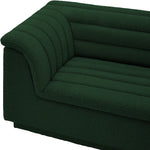 Cascade 118" Boucle Fabric Upholstered Modular Sofa in Green