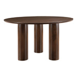 Colosseum 54" Solid Wood And Oak Veneer Dining Table in Brown