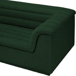 Cascade 118" Boucle Fabric Upholstered Modular Sofa in Green