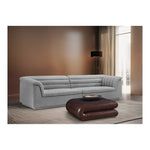 Cascade 118" Boucle Fabric Upholstered Modular Sofa in Grey