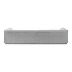Cascade 118" Boucle Fabric Upholstered Modular Sofa in Grey