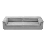 Cascade 118" Boucle Fabric Upholstered Modular Sofa in Grey