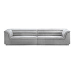 Cascade 118" Boucle Fabric Upholstered Modular Sofa in Grey