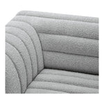Cascade 118" Boucle Fabric Upholstered Modular Sofa in Grey