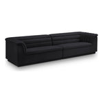 Cascade 118" Velvet Upholstered Modular Sofa in Black
