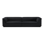 Cascade 118" Velvet Upholstered Modular Sofa in Black