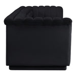 Cascade 118" Velvet Upholstered Modular Sofa in Black