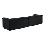 Cascade 118" Velvet Upholstered Modular Sofa in Black
