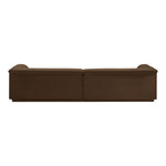 Cascade 118" Velvet Upholstered Modular Sofa in Brown