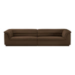 Cascade 118" Velvet Upholstered Modular Sofa in Brown