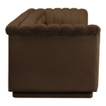 Cascade 118" Velvet Upholstered Modular Sofa in Brown