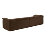 Cascade 118" Velvet Upholstered Modular Sofa in Brown