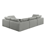 Comfy 119" Linen Textured Fabric Upholstered 4pc. Modular Sectional in Grey