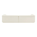 Cascade 118" Velvet Upholstered Modular Sofa in Cream