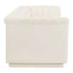 Cascade 118" Velvet Upholstered Modular Sofa in Cream