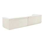 Cascade 118" Velvet Upholstered Modular Sofa in Cream