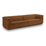 Cascade 118" Velvet Upholstered Modular Sofa in Saddle