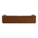 Cascade 118" Velvet Upholstered Modular Sofa in Saddle