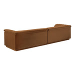 Cascade 118" Velvet Upholstered Modular Sofa in Saddle