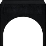 August Oak Veneer Nightstand in Black