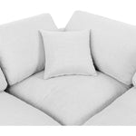 Comfy 119" Linen Textured Fabric Upholstered 4pc. Modular Sectional in White