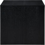 August Oak Veneer Nightstand in Black