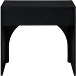 August Oak Veneer Nightstand in Black