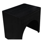 August Oak Veneer Nightstand in Black