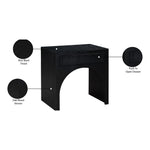 August Oak Veneer Nightstand in Black