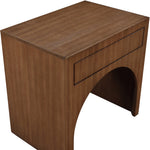 August Oak Veneer Nightstand in Walnut