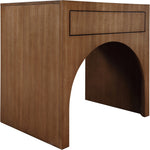 August Oak Veneer Nightstand in Walnut