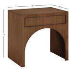 August Oak Veneer Nightstand in Walnut