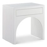 August Oak Veneer Nightstand in White