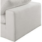 Comfy 119" Linen Textured Fabric Upholstered 5pc. Modular Sectional in Cream