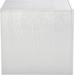 August Oak Veneer Nightstand in White