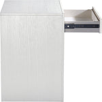 August Oak Veneer Nightstand in White