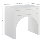 August Oak Veneer Nightstand in White