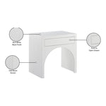 August Oak Veneer Nightstand in White