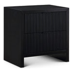 Fairfax Solid Wood And Oak Veneer Nightstand in Black