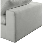 Comfy 119" Linen Textured Fabric Upholstered 5pc. Modular Sectional in Grey