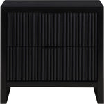 Fairfax Solid Wood And Oak Veneer Nightstand in Black