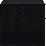 Fairfax Solid Wood And Oak Veneer Nightstand in Black