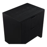 Fairfax Solid Wood And Oak Veneer Nightstand in Black