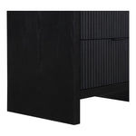 Fairfax Solid Wood And Oak Veneer Nightstand in Black