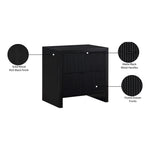 Fairfax Solid Wood And Oak Veneer Nightstand in Black