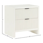 Fairfax Solid Wood And Oak Veneer Nightstand in Cream