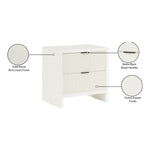 Fairfax Solid Wood And Oak Veneer Nightstand in Cream
