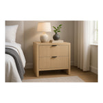 Fairfax Solid Wood And Oak Veneer Nightstand in Natural