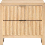 Fairfax Solid Wood And Oak Veneer Nightstand in Natural